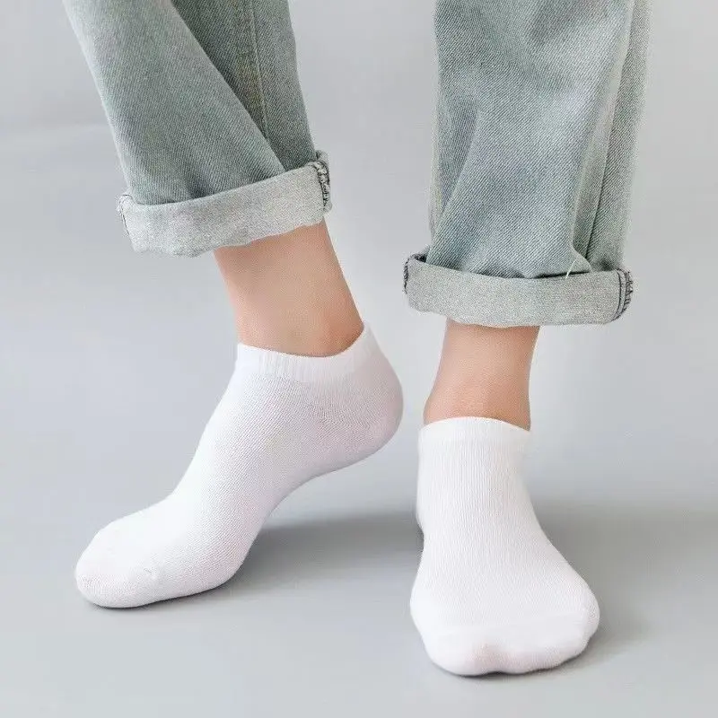 5 Pairs Unisex Casual Plain Co - No Show Sock Women recension och pris