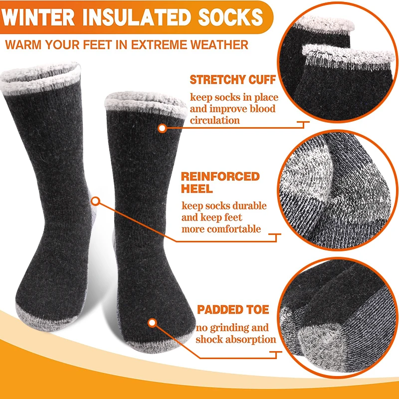 3Pairs High-Quality Thicken Wi - Thermal Sock Winter recension och pris