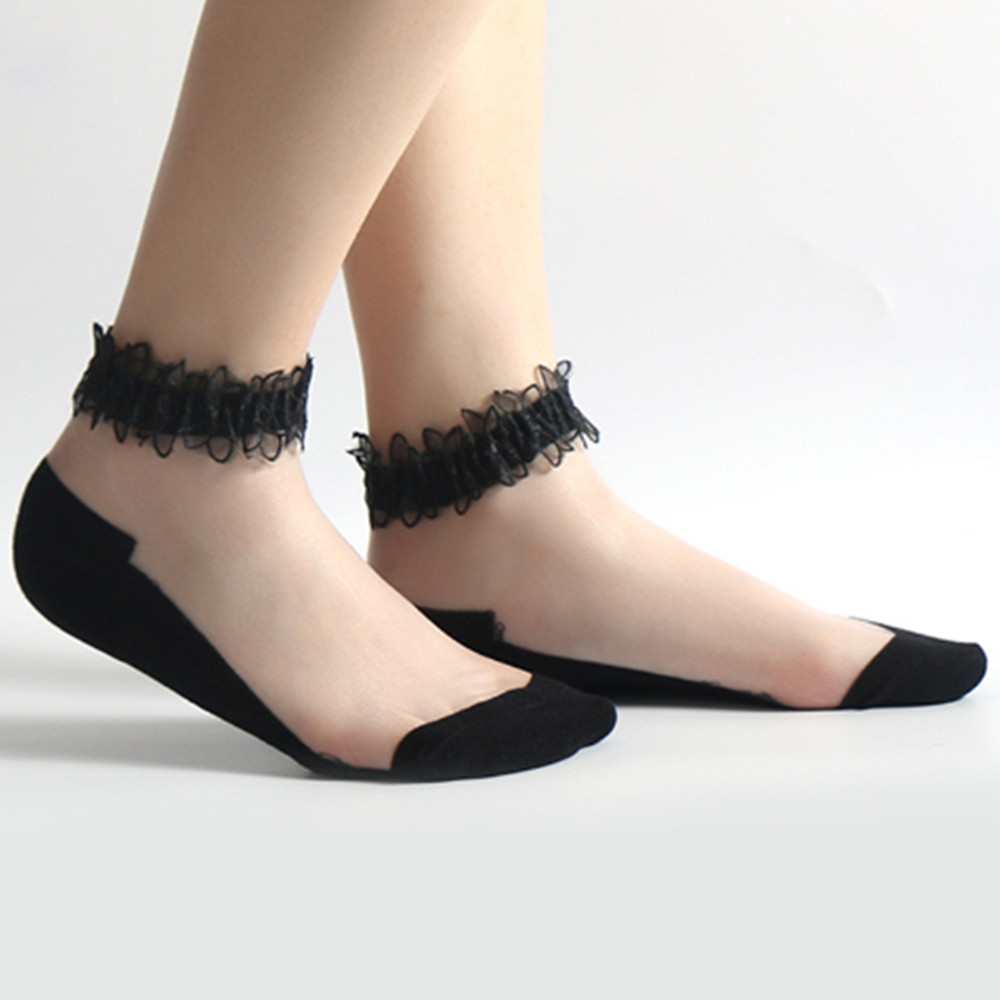 Woman Lace short sock thin soc - Invisibility Sock Loafer recension och pris