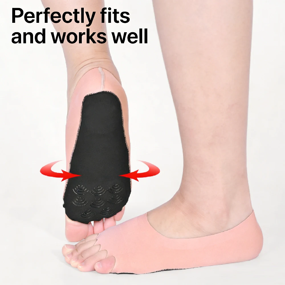 1Pair Toeless Yoga Socks for W - Grip Sock Yoga recension och pris