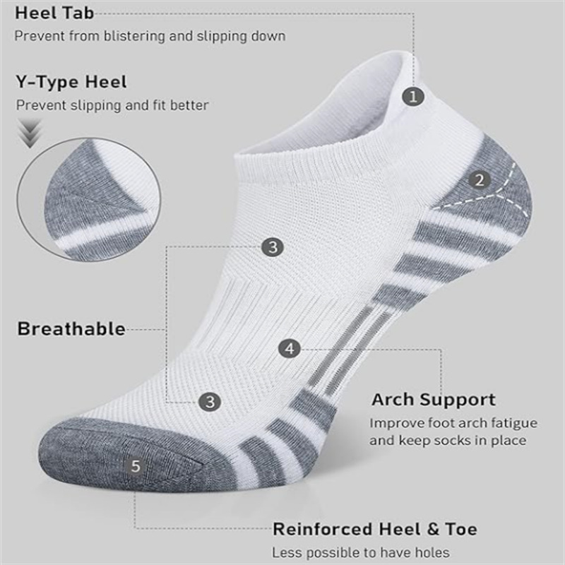 6/24 Pairs Cushioned Breathabl - No Show Sock Women recension och pris