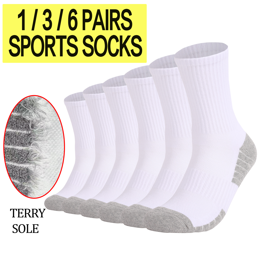 1/3/6 Pairs Thick Men Women Hi - Athletic Sock Cushion recension och pris