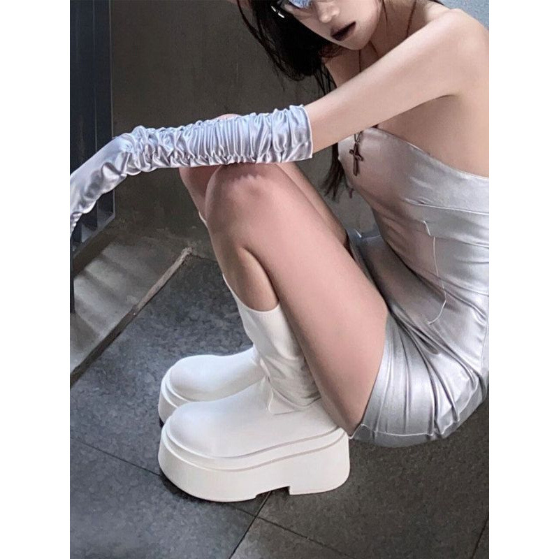 Thick soled long tube boots fo - No Show Sock Women recension och pris