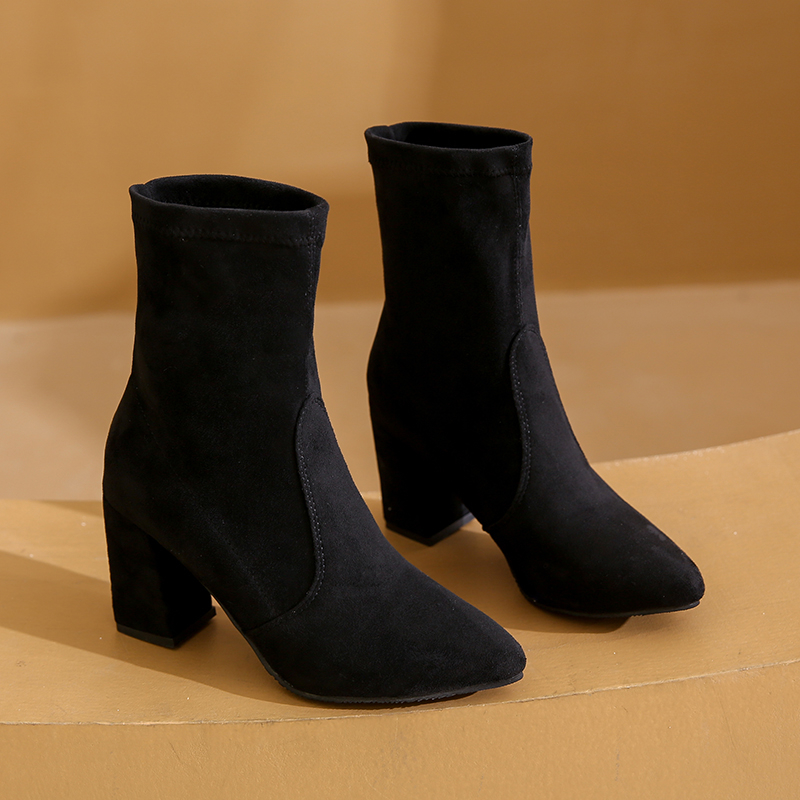 Winter new style chunky heel f - No Show Sock Women recension och pris
