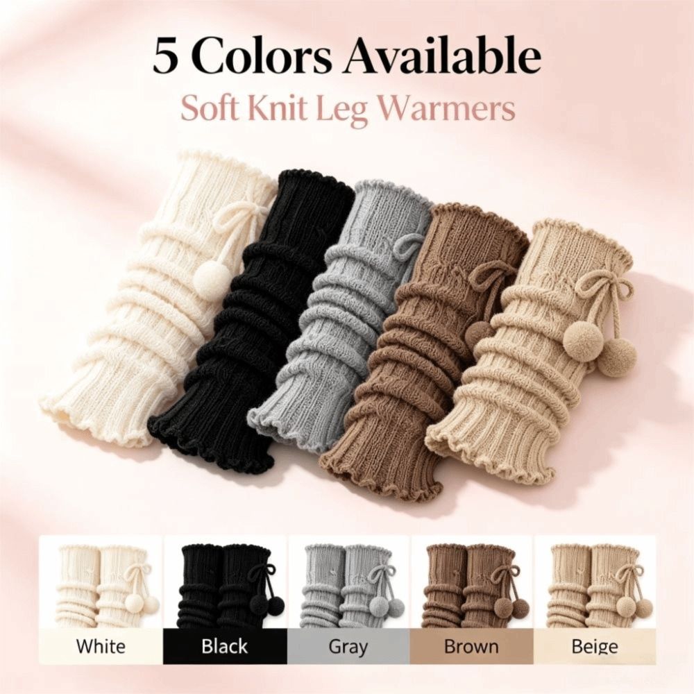 Knitted Knit Leg Warmers Ruffl - Boot Sock Slouchy recension och pris